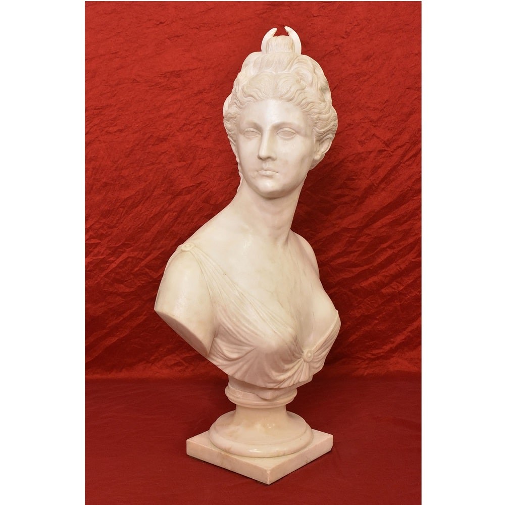 STMA76 1 antique sculpture marble statues bust woman figurines19th.jpg